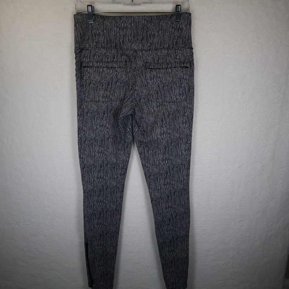 Athleta Delancey Textured Moto Tight Legging Black White Medium - Picture 3 of 9